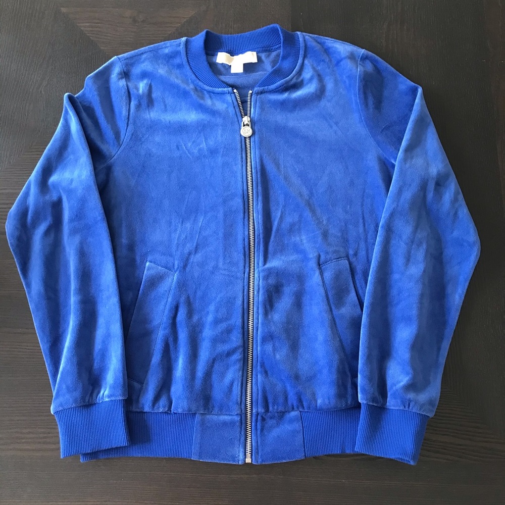 MICHAEL KORS VELOUR ZIP UP JACKET SIZE XS